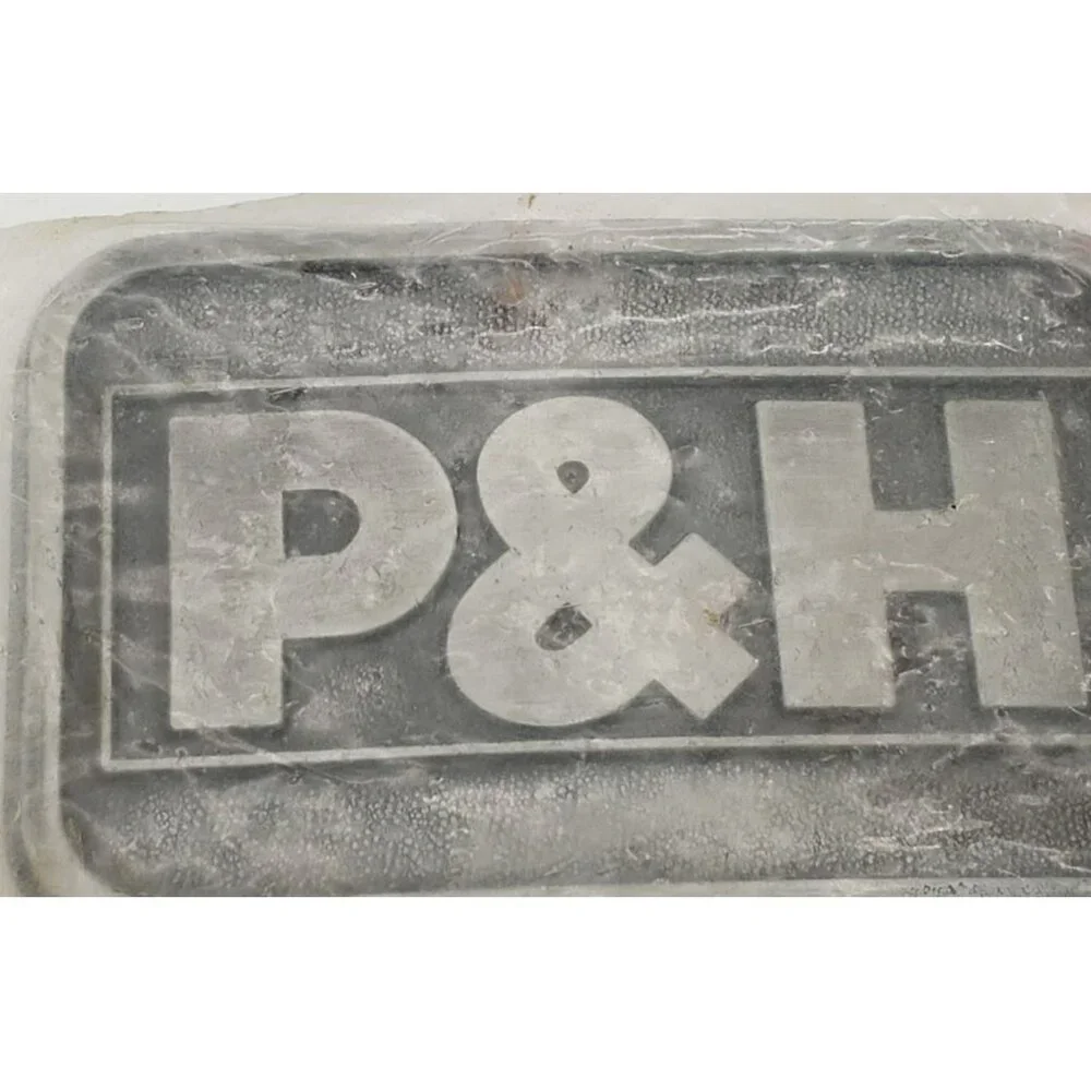 Vintage P&H Mining Belt Buckle, Rectangle, in original plastic, Crane 1980s Mine